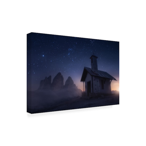 Luca Rebustini 'Starry Night In Dolomites' Canvas Art,12x19